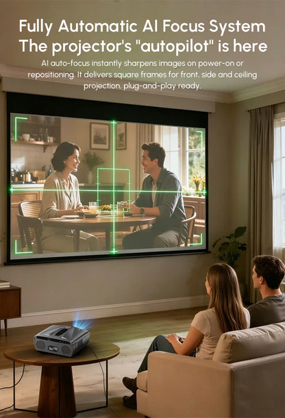 Netflix Certified 4K Smart Projector Native 1080P Dolby Audio WiFi6 Bluetooth Auto Focus Auto Keystone HDR Home Theater HDMI