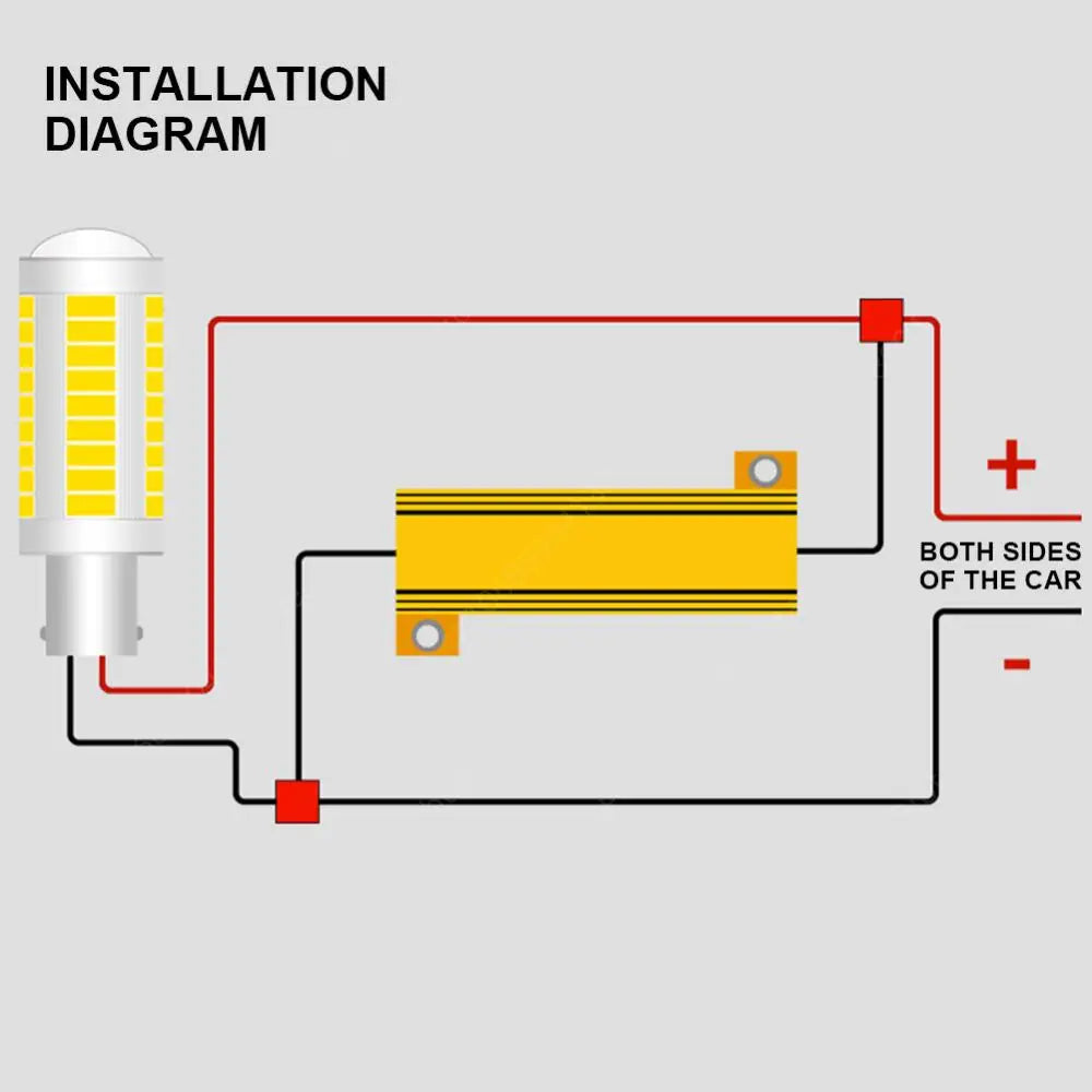 2Pcs Car LED Canbus Decoder 25W 25Ohm Load Resistors for Automobile Turn Signal Lantern License Plate Lamp Resistors Resistance