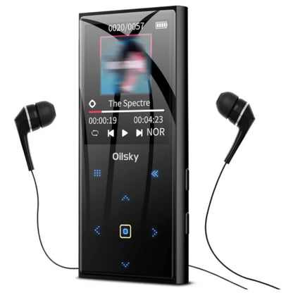 Oilsky 64GB MP3 Player Portable Digital Lossless Music Player with Bluetooth 5.0 FM Radio Built-in Speaker Touch Button Voice