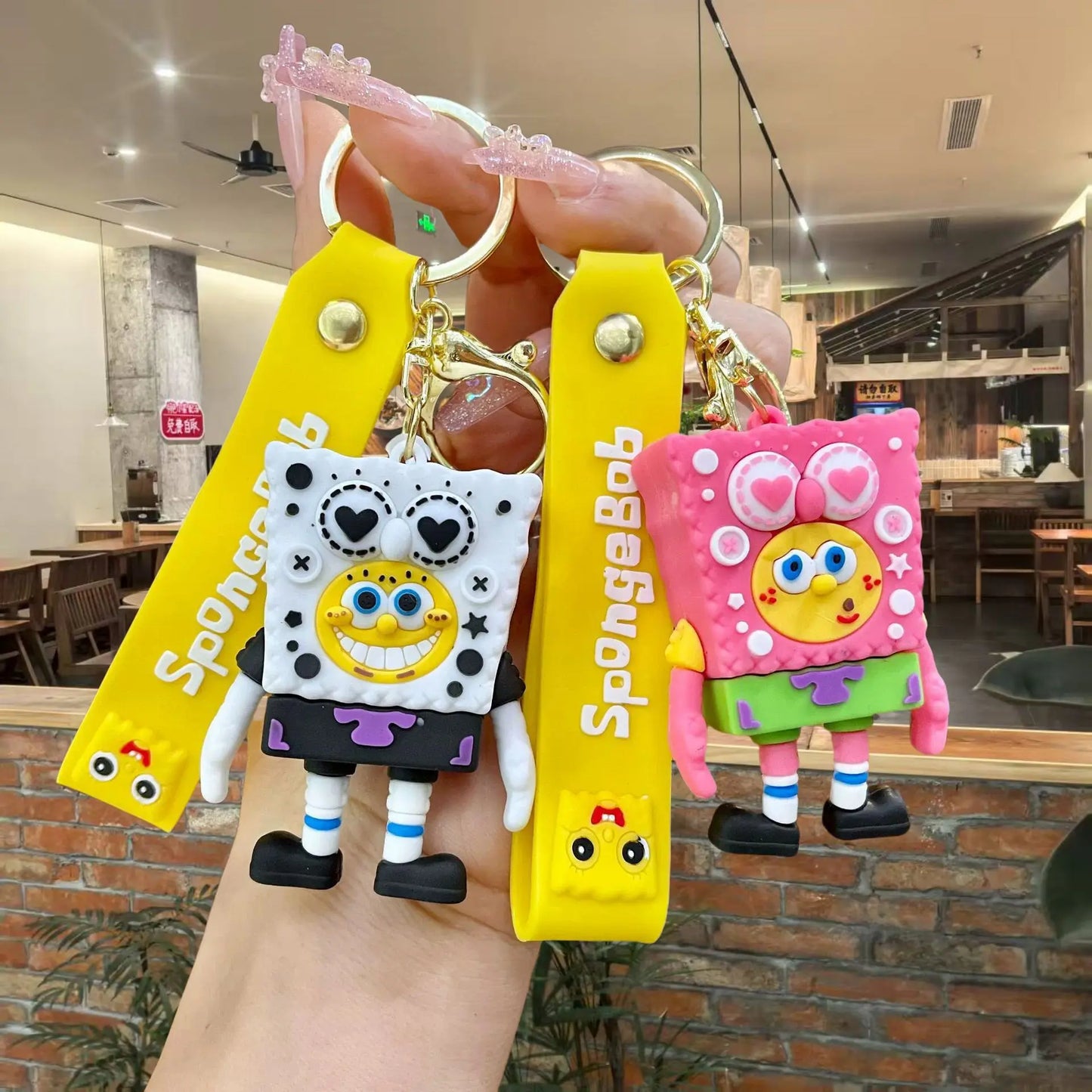 New Spongebob Patrick Star Keychain Creative And Cute Figurine Pendant