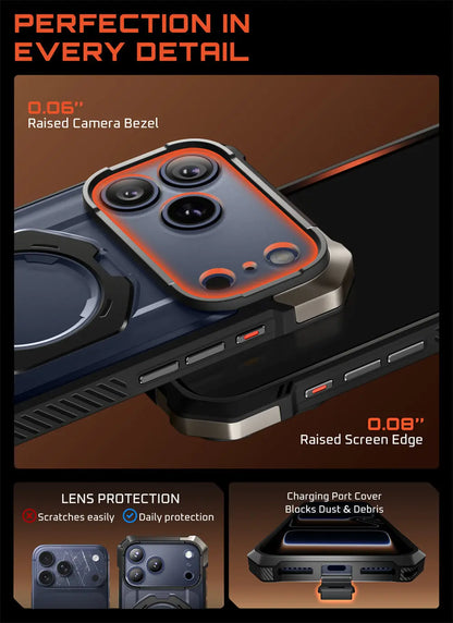 SUPCASE For iPhone 17 Pro Max Case with Camera Control Capture Button UB Grip Heavy Duty Rugged Magnetic Phone Case with Stand