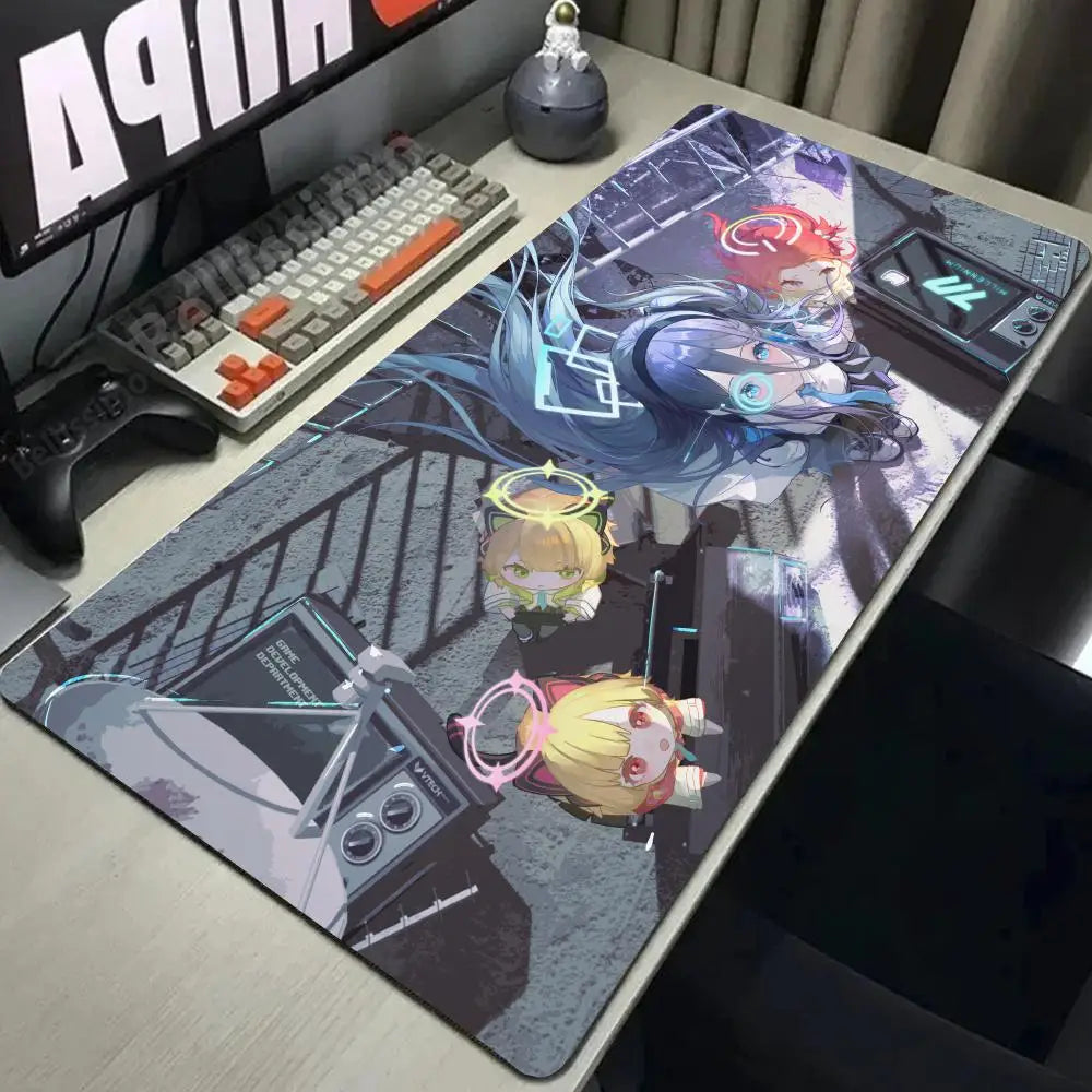 Game Blue Archive Mousepad Mouse Mat Desk Mat With Pad gaming accessories Prime Gaming XXL 1200x600x5mm Keyboard Pad