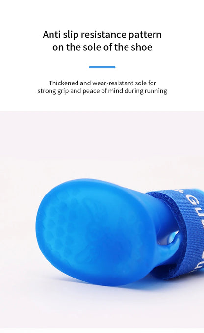 4Pcs Pet Waterproof Raincoat Anti-slip Rubber Boot For Small Medium Large Dogs Cats Outdoor Shoe Dog Ankle Boots Pet Rain Shoes