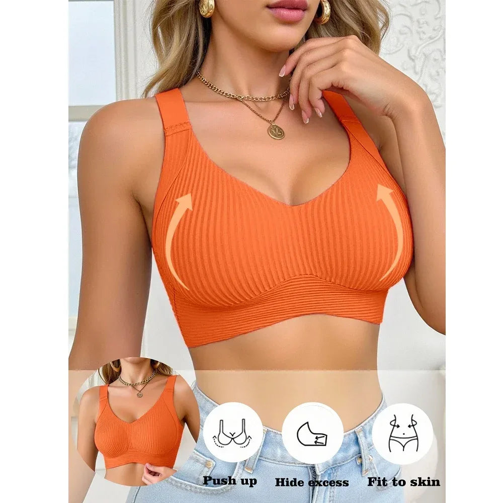 Bras for Women Full Cup Seamless Push up Female Underwear Adjustable Stretch Shoulder Straps Skin Friendly Bralette