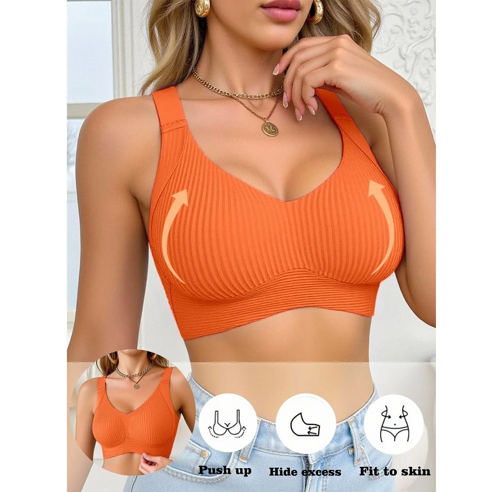 Bras for Women Full Cup Seamless Push up Female Underwear Adjustable Stretch Shoulder Straps Skin Friendly Bralette