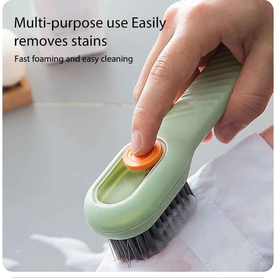 Multifunction Cleaning Shoe Brush Soft Automatic Liquid Shoe Brush Long Handle Liquid Clothes Brush Household Cleaning Tools