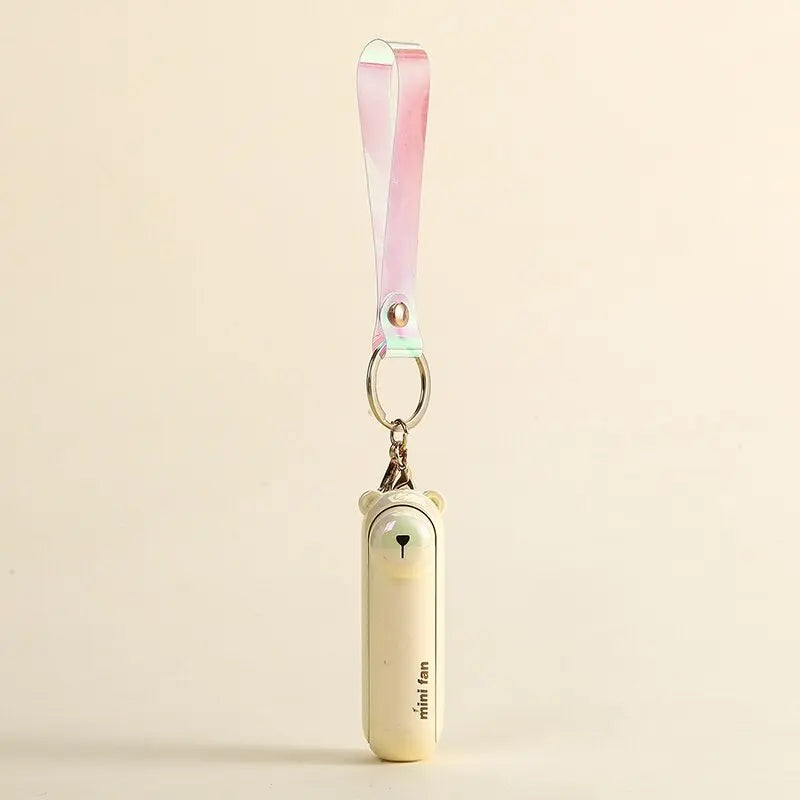 XIAOTREE Cute Mini Fan Kipas Portable Hand Fold Bedside Office USB Charge Battery Table Desk Cooling Folding Handheld Fan