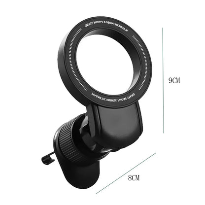 Universal Magnetic Car Phone Holder Air Vent Mount 360 Rotation Strong Suction Stable Anti-Shake One-Hand Access Compact Design