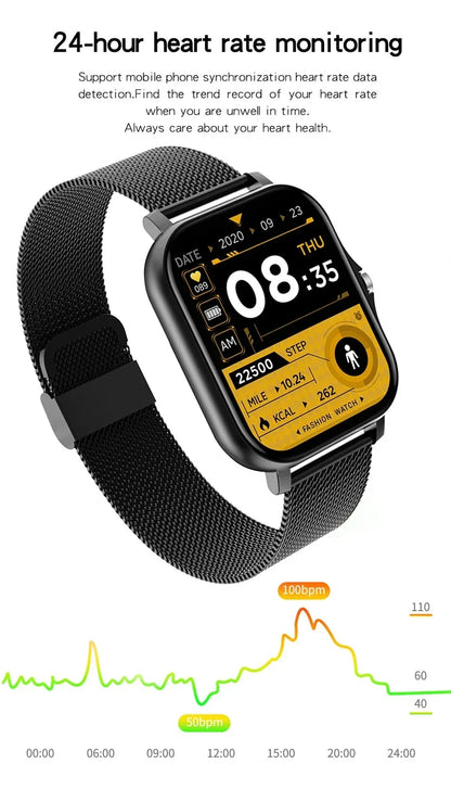 2025New Upgrad Smart Watch For Men Women 1.83Inch Full Touch Display BT Call Sports Monitoring SmartWatch For Android&IOS Phone