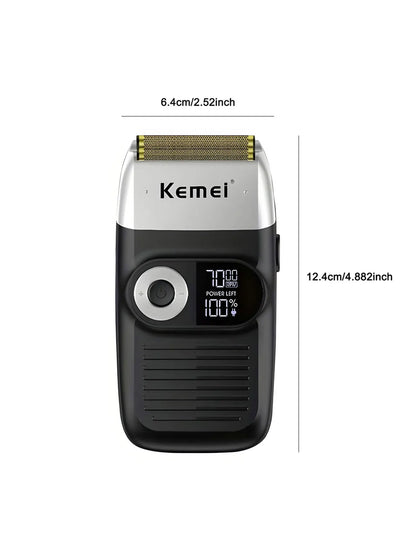 Kemei Original Multi-functional 2 In 1 Electric Shaver Rechargeable LCD Digital Display Reciprocating Razor For Men KM-2026 2027