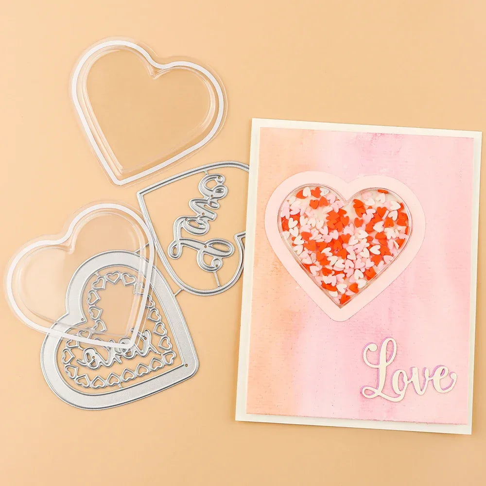 Bundle Deal Jar Heart Egg TV Dimensional Shaker Domes Basic Geometry Shaker Blisters Easter Valentine's Day Card Making Supplies