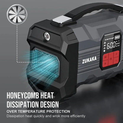 26800mAh Jump Starter with Air Compressor 4000A Booster Tyre Inflator Portable Car Battery Power Bank Charger Air Pump