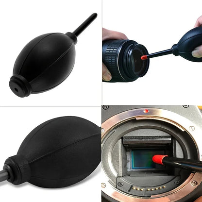 6-In-1 Digital Camera Cleaning Kit Professional Air Blower DSLR Lens Cloth Pen Brush Cleaning Tool For CCD Sensor Lens Keyboards