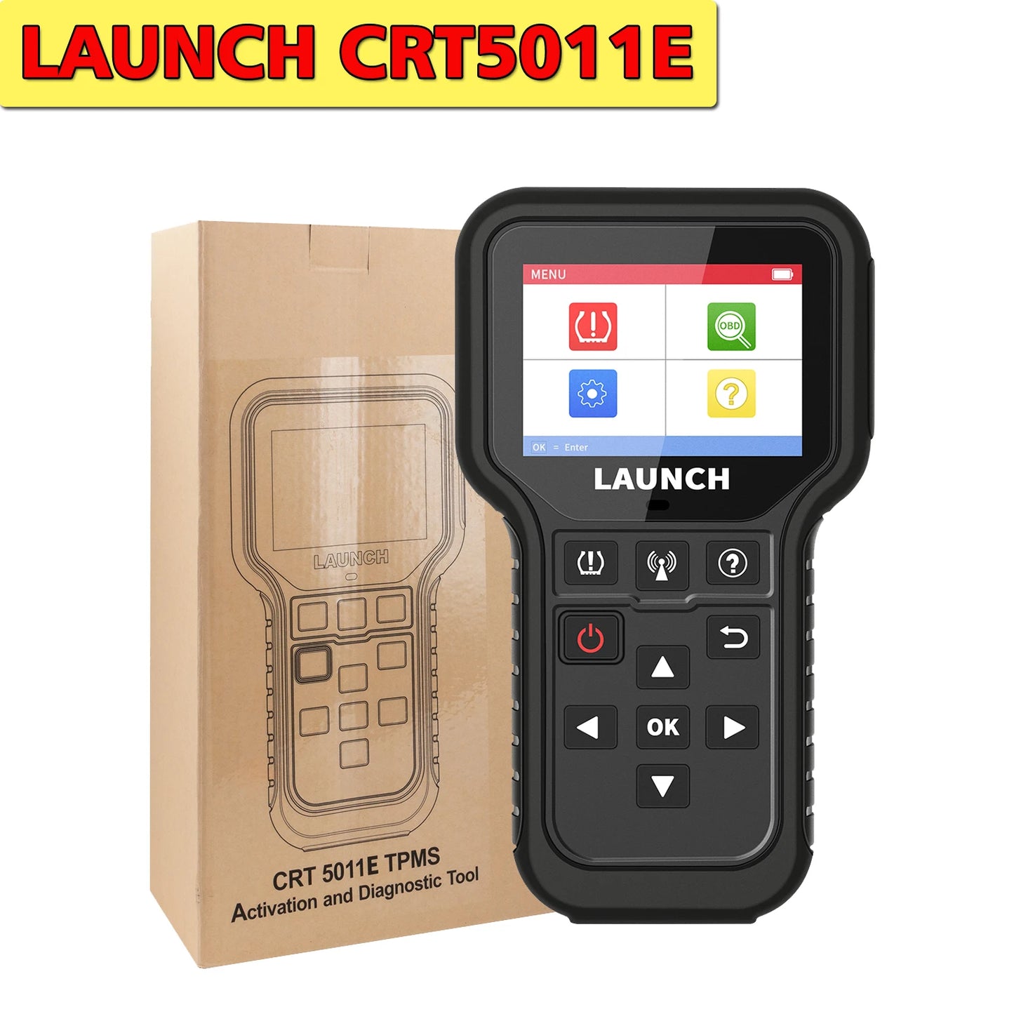 LAUNCH X431 CRT5011E TPMS Tire Pressure Diagnsotic Tool 315MHz 433MHz Sensor Activation Programing Learning Reading OBD2 Scanner