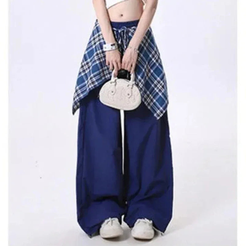 2025 Harajuku Fashion Hip-pop Sweatpants Women Y2K Gothic Sweet Long Wide Leg Pants Korea Chic High Waist Loose Dance Trousers