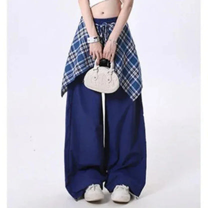 2025 Harajuku Fashion Hip-pop Sweatpants Women Y2K Gothic Sweet Long Wide Leg Pants Korea Chic High Waist Loose Dance Trousers