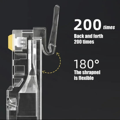 50/1PACK Connectors Pass Through Modular Plug CAT6 CAT7 CAT5 Ethernet Cable Shielded Connectors for RJ45 Net Pass Through Plugs