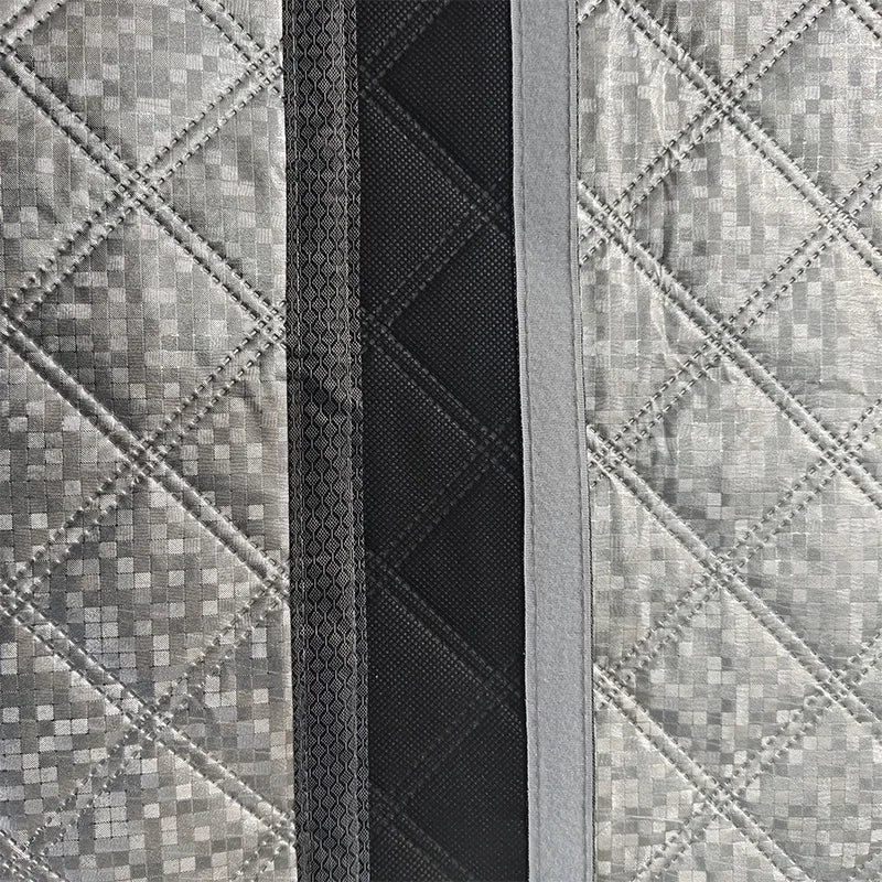 Window windproof, warm curtain, cold proof double-layer thick blackout curtain, soundproof cotton window, gray zipper style