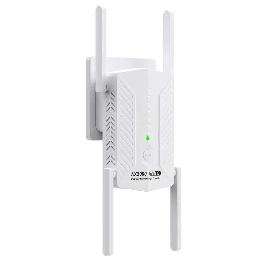 WIFI6 AX3000 Gigabit Wireless WiFi Repeater Router 4 High-gain Antenna 2.4/5Ghz Signal Booster Long Range Amplifer for Home