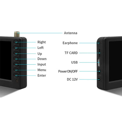Small TV 5 Inch Portable LED Television Support DVB-T DVB-T2 ATSC ISDB Rechargeable Digital TV
