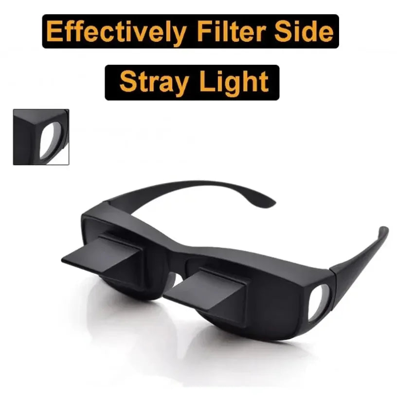 Lazy Eyeglasses Lazy Reading Glasses HD Eyeglasses Prismatic Periscope Eyeglasses for Reading and Watching TV While Lying Down