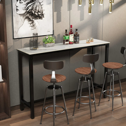 Slate Marble Kitchen Table Bar Table Pub Dining Counter High Table Breakfast Table, 4-6 Person, 120CM Long, Excluding Chairs  ﻿