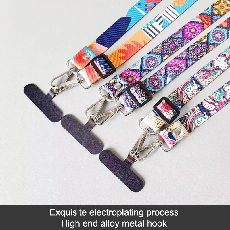 Universal Mobile Phone Lanyard, Adjustable, Neck & Crossbody Strap, Includes Anti-Loss Cable & Case Key Gasket