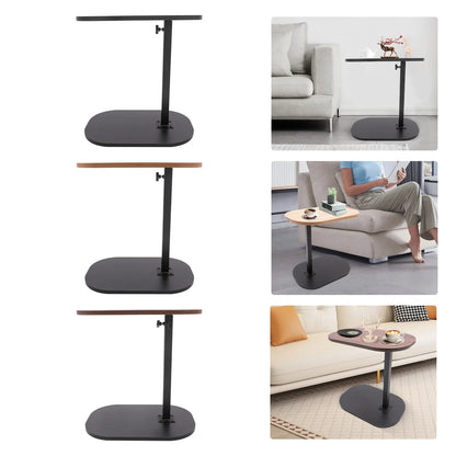 Table d'appoint moderne autoportante en forme de C, petite table basse, table d'appoint réglable en hauteur