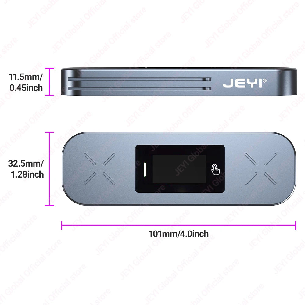 JEYI Visual Smart M.2 NVMe NGFF SSD Enclosure, Supports 5s Write Protection, 3s Re-connect, USB 3.2 Gen2 10Gbps, UASP Trim