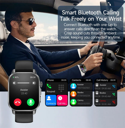 2026 New Model Uric Acid & Lipid Health Analysis Smart Watch Men ECG+PPG Bluetooth Call 2.01-inch Flashlight Smartwatch Women
