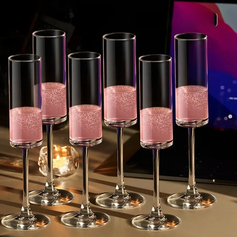 GIANXI French Vertical lines Champagne Glasses Home Glass Goblets High-end Red Wine Glasses White Wine Glasses Cocktail Glasses