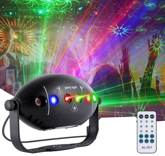 Dj Lighting Stage Party Lights Sound-Activated Disco Ball Lights Party Lights with Remote Control 3 Led Backlight Flashing Pattern Projector Lights Indoor Party Dance Hall Home Christmas Party Club Decoration Stage Lighting