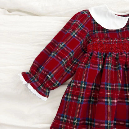 New Year's Party Clothes ﻿Christmas Toddler Kids Baby Girls Clothes Sister Matching Xmas Bodysuit Dress Outfits Red Plaids Sets