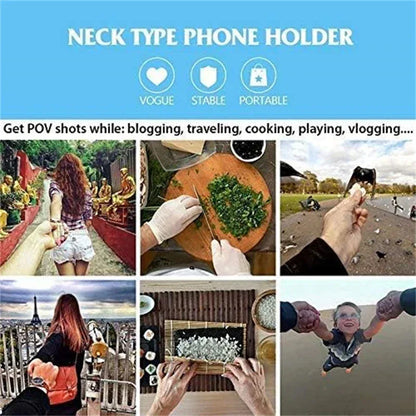 Portable Outdoor First View Bracket Neck Hanging Phone Holder Universal Action camera For Sport Camera 7.2 inches Smart Phone
