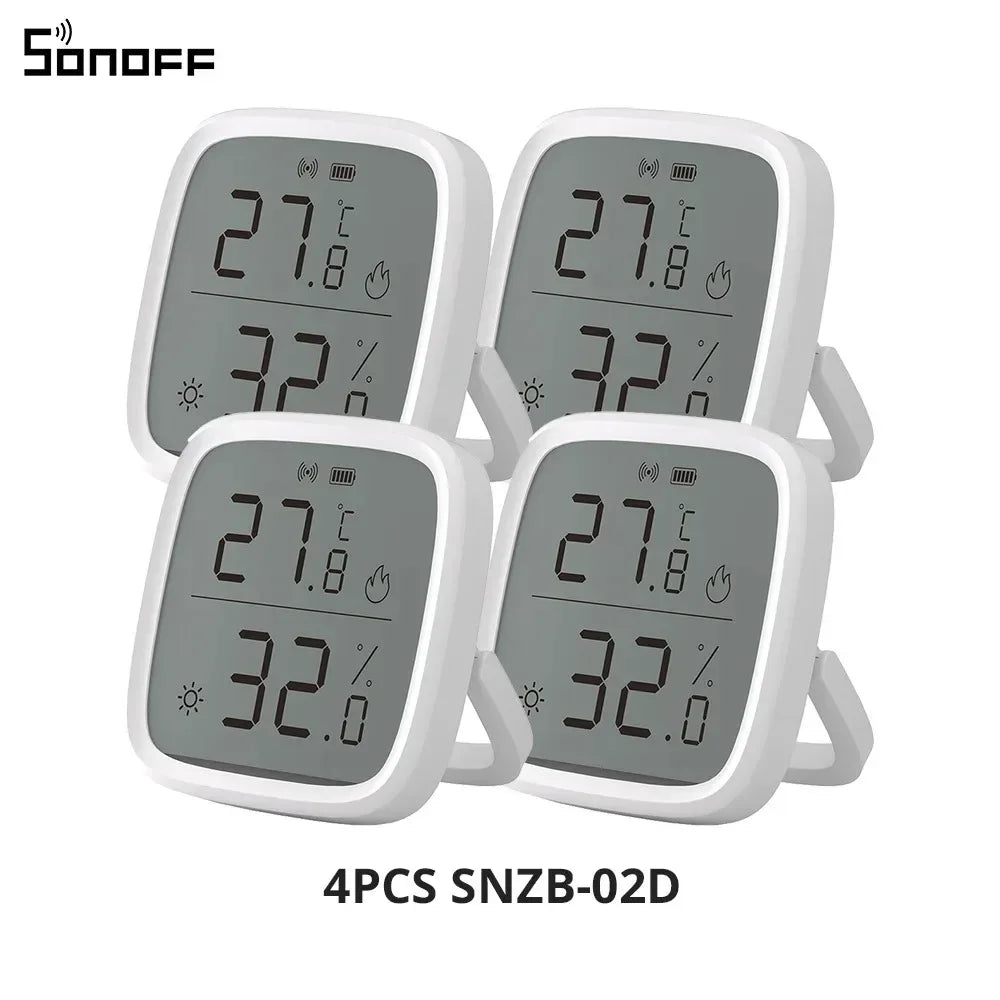 SONOFF SNZB 02D Zigbee Temperature Humidity Sensor SNZB-02D with LCD Screen for EWeLink SONOFF ZigBee Bridge Alexa Alice