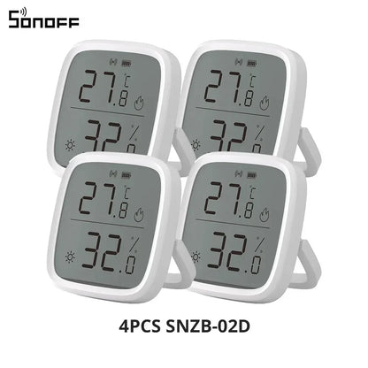 SONOFF SNZB 02D Zigbee Temperature Humidity Sensor SNZB-02D with LCD Screen for EWeLink SONOFF ZigBee Bridge Alexa Alice