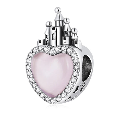 WOSTU Real 925 Sterling Silver Heart Pendents Gifts Charms Beads Fit Original DIY Bracelet Necklace Mother's Day Jewelry for Mom