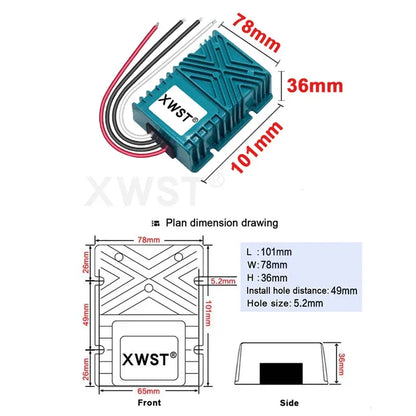 XWST DC DC 9-35V 12v 24v to 12.6v 13.8v 14.5v Constant Current  5A-25A CC Ternary Lithium Lithium Iron Phosphate Battery Charger