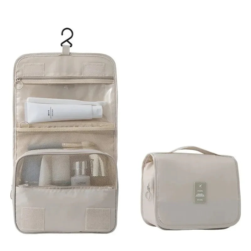 Handheld large capacity dry wet separation waterproof storage bag, wash bag travel convenient multifunctional hanging makeup bag
