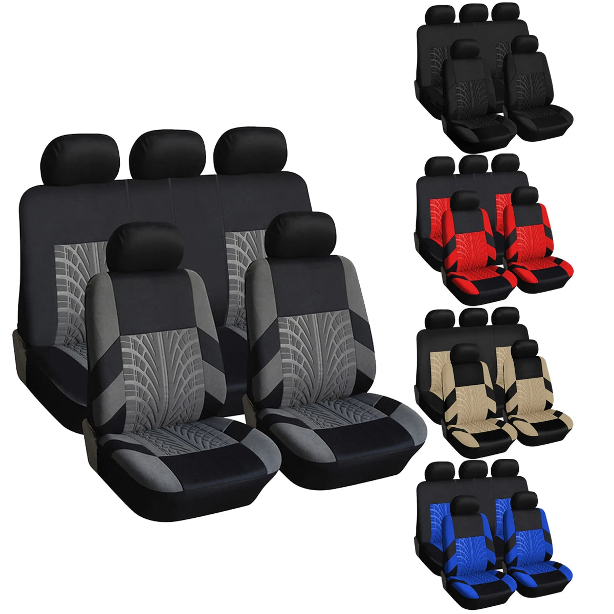 Customized Four Seasons Universal Polyester Full Set Car Seat Covers by PDG ibma