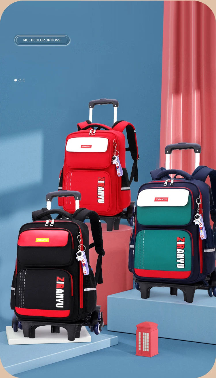 Student Rolling Backpacks for Primary School Children Trolley School Backpack Wheeled Bag Back To School Backpacks with Wheels