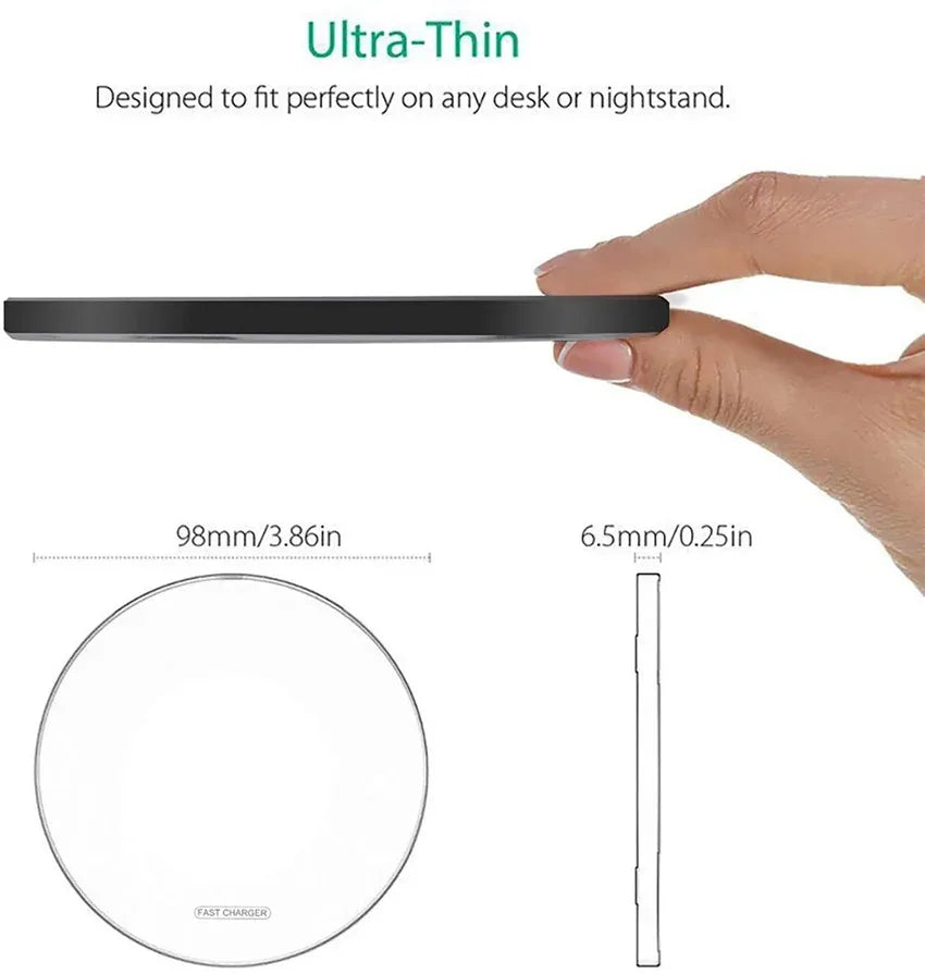 50W Wireless Charger Pad For IPhone 16 15 14 13 12 Pro XS Max 8 Upgrade Fast Wireless Charging Station For Samsung Xiaomi Huawei