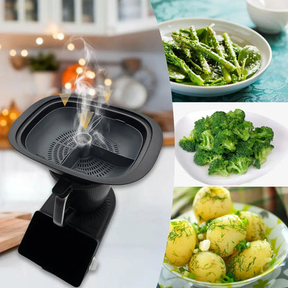 Silicone Grid Steaming Tray for Thermomix TM7, Silicone Divider Basket & Steam Pipe, Multilevel Cooking Accessories