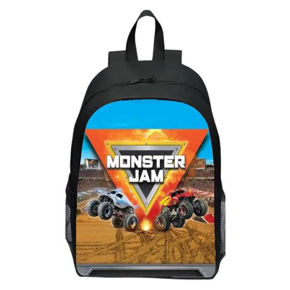 Monster Jam Truck Children's Backpack Primary School Backpack Kindergarten Backpack Male and Female Students