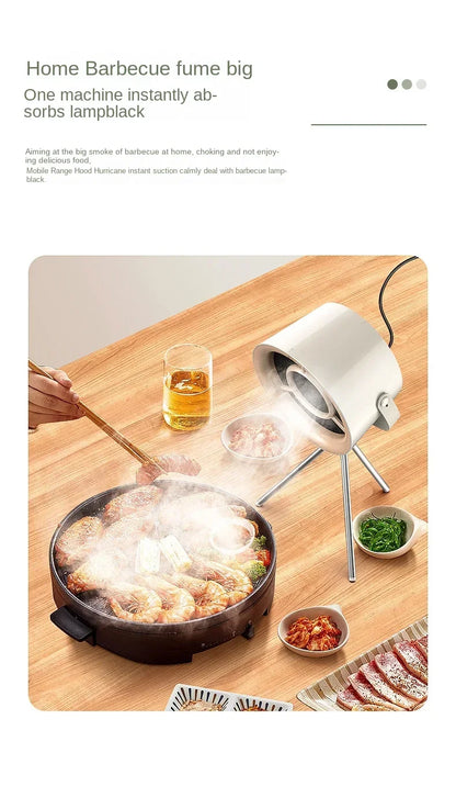 2025 New Portable Exhaust Fan Small Kitchen Hood Extractor Barbecue USB Supply Desktop Range Hoods Mini Suction Cooker Hood