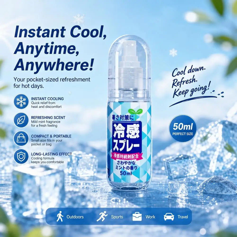 Cooling Spray Outdoor Sun Protection And Cooling Spray,Cooling Spray Students Summer An Excellent Anti-Heat And Cooling Solution