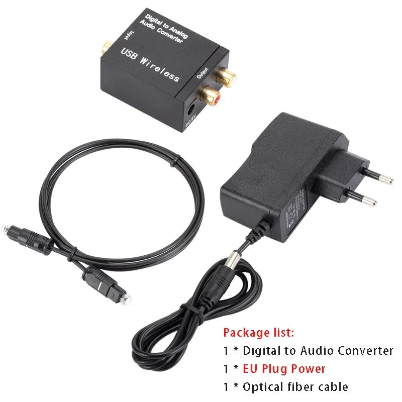 Bluetooth Digital to Analog Audio Converter Adapter For TV Amplifier Decoder Optical Fiber Coaxial Signal to Analog DAC Spdif