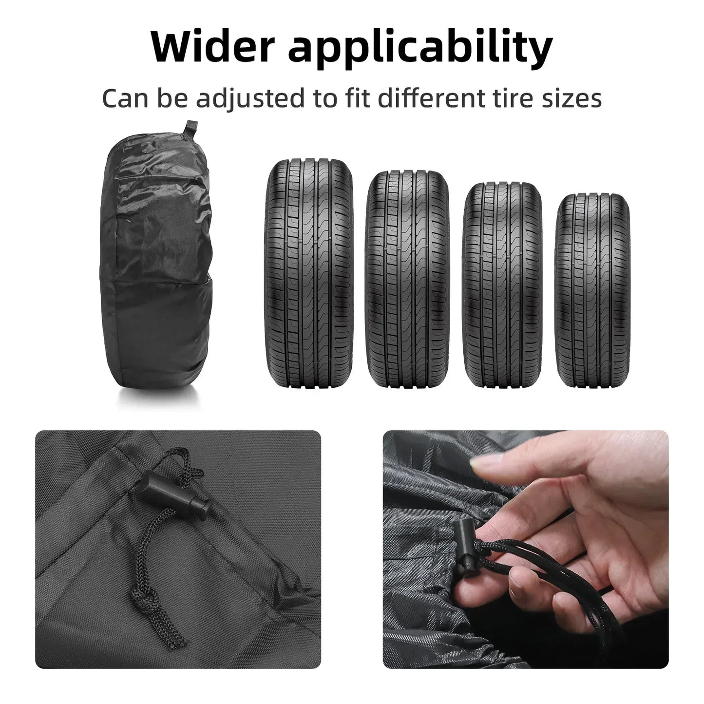 Car Spare Tire Cover Sunscreen Tire Bag Dustproof Protective Film Cloth Waterproof Spare Tire Wheel Bag Tyre Spare Storage Cover