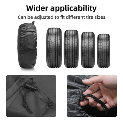 Car Spare Tire Cover Sunscreen Tire Bag Dustproof Protective Film Cloth Waterproof Spare Tire Wheel Bag Tyre Spare Storage Cover