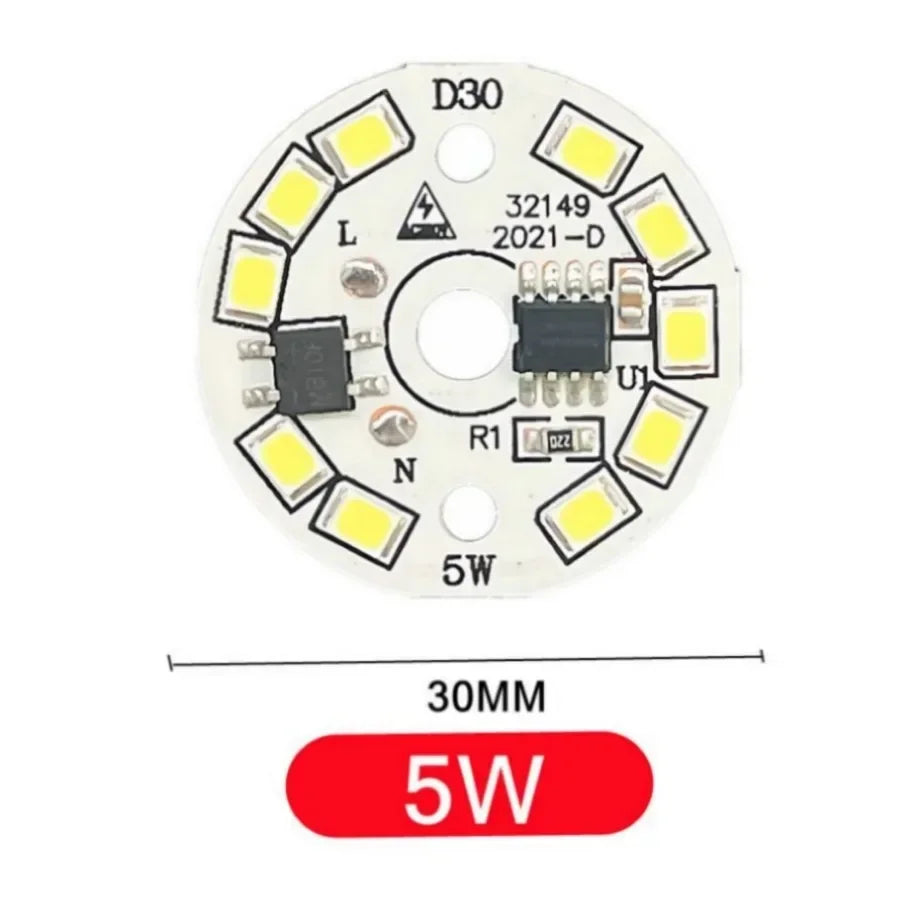 LED Bulb Patch Lamp SMD Plate Circular Module Light Source Plate For Bulb Light AC 220V Led Chip Spotlight Downlight LED Lamp